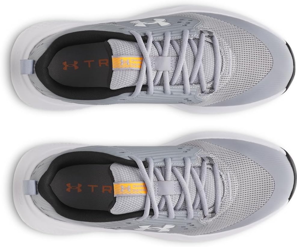 Кроссовки для бега Under Armour Unisex-Child Preschool Assert 9 с альтернативной застежкой, (035) Steel/White/White — фото 4