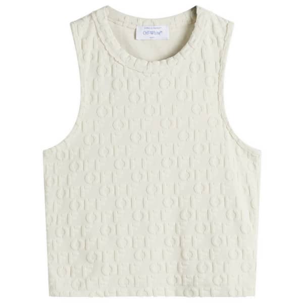 

Ao terry гребной укороченный топ Off-White, белый