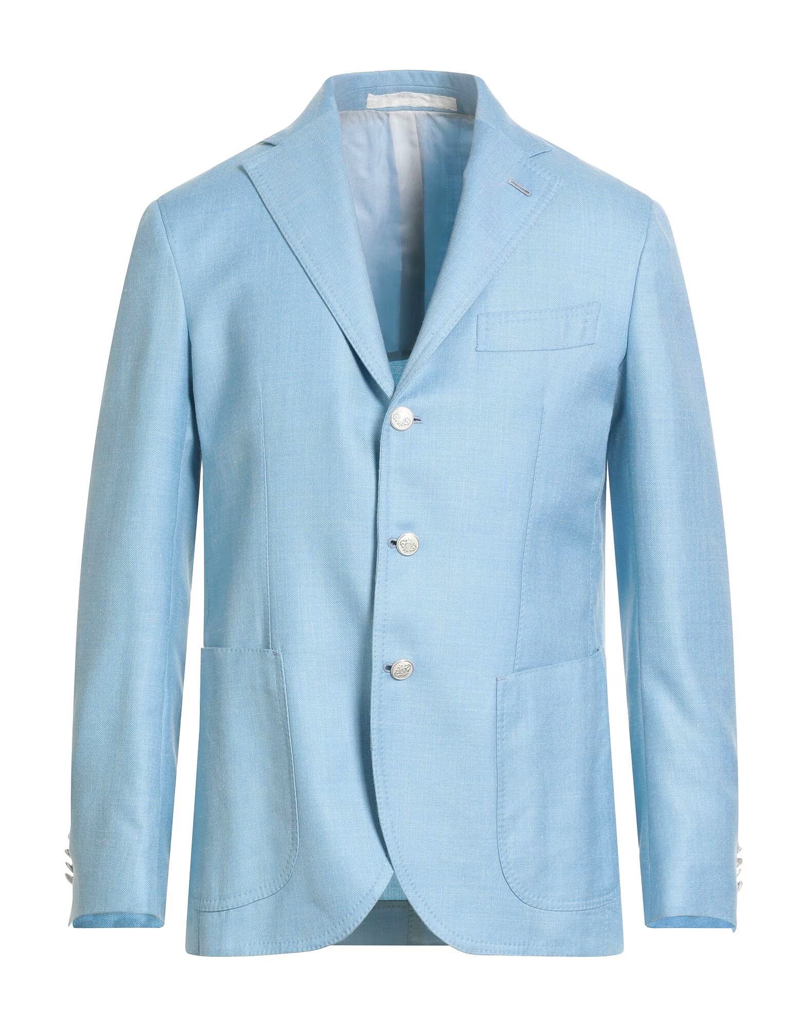 

Блейзер Luigi Borrelli Napoli, светло-голубой