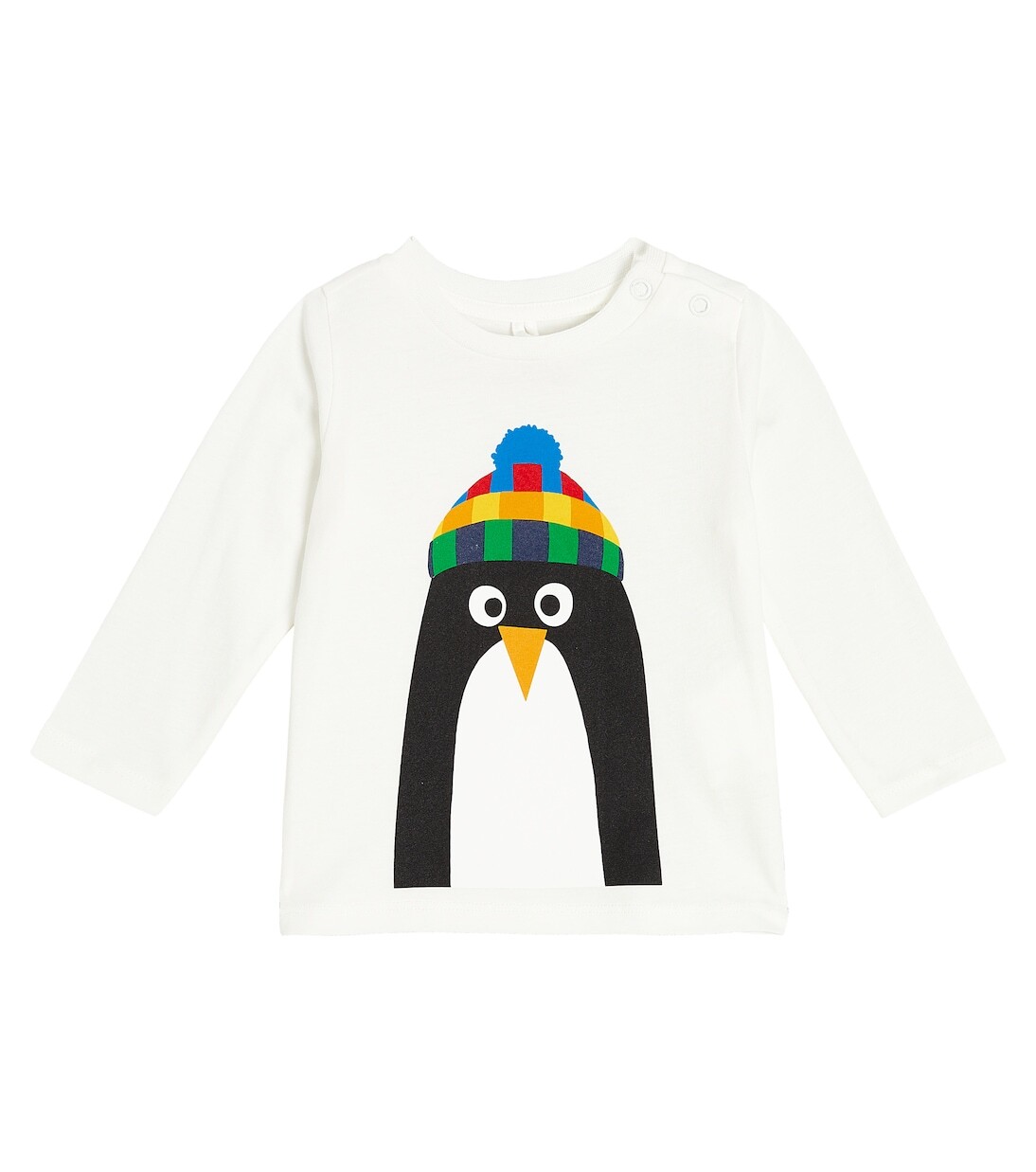 

Хлопковая футболка с детским принтом Stella Mccartney Kids, белый