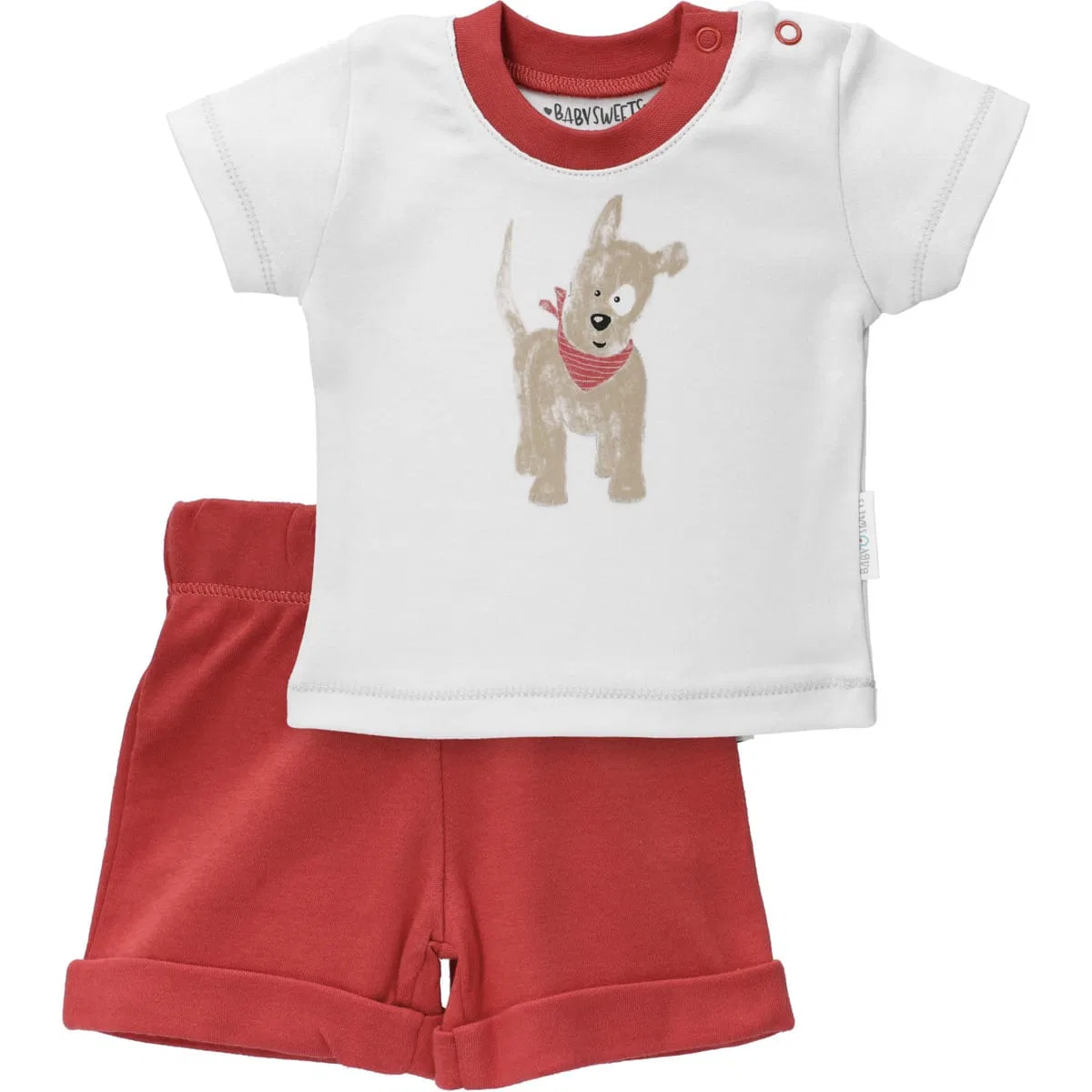 Детский комплект из футболки и шорт Little Paw Baby Sweets, мультиколор