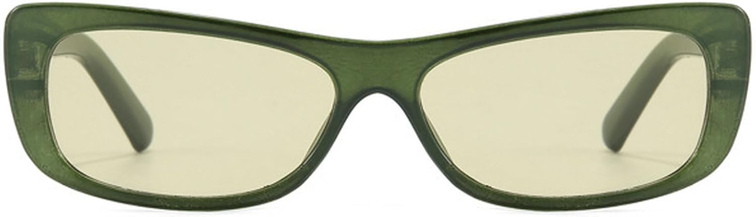 

Маленькие солнцезащитные очки «кошачий глаз» для женщин, ретро-солнцезащитные очки прямоугольной формы, модные очки для лета, отдыха на природе и путешествий mincl, Green