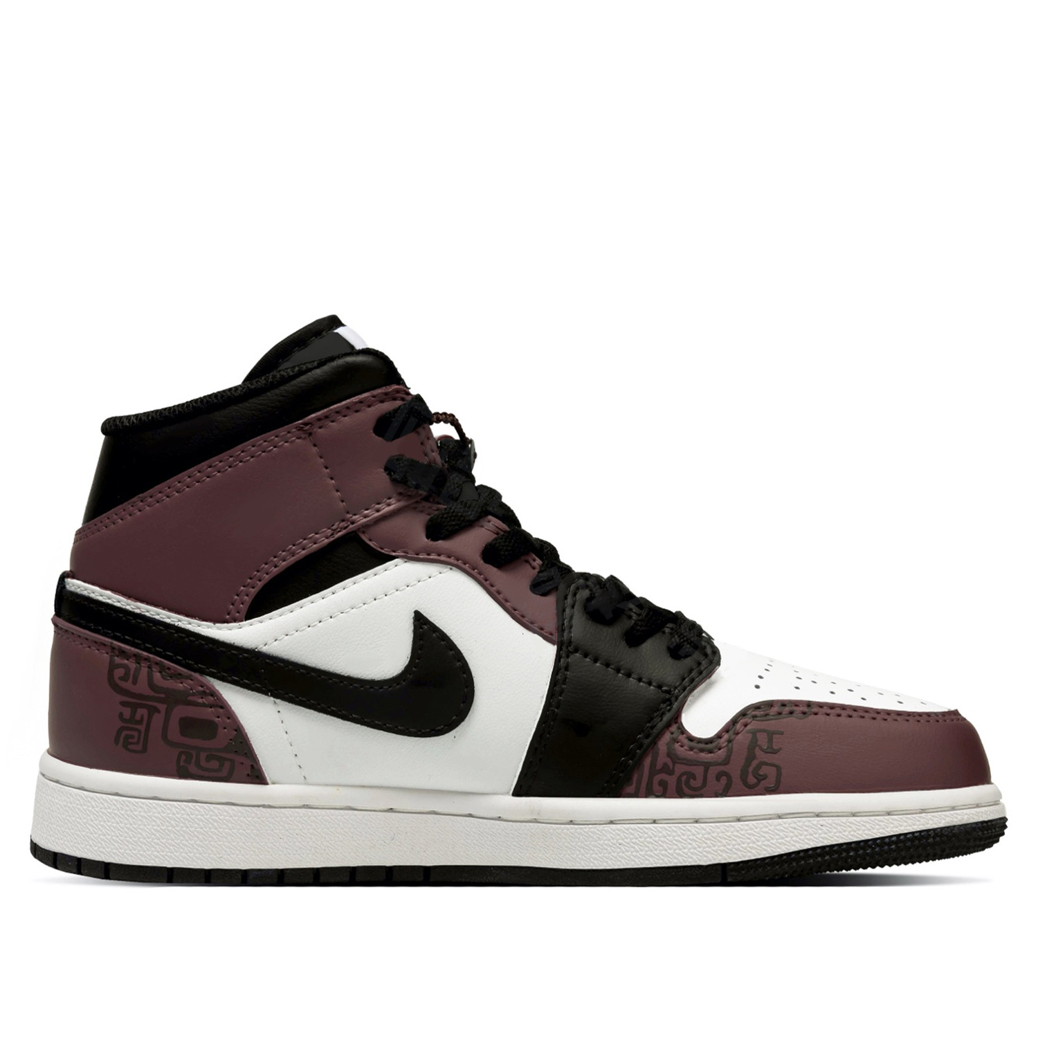 Jordan Кроссовки Air 1 Vintage Basketball Shoes мужские Mid top Black Brown — фото 3
