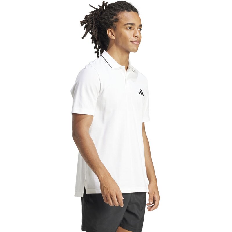 Polo Essentials из пике с маленьким логотипом Adidas, мультиколор — фото 4