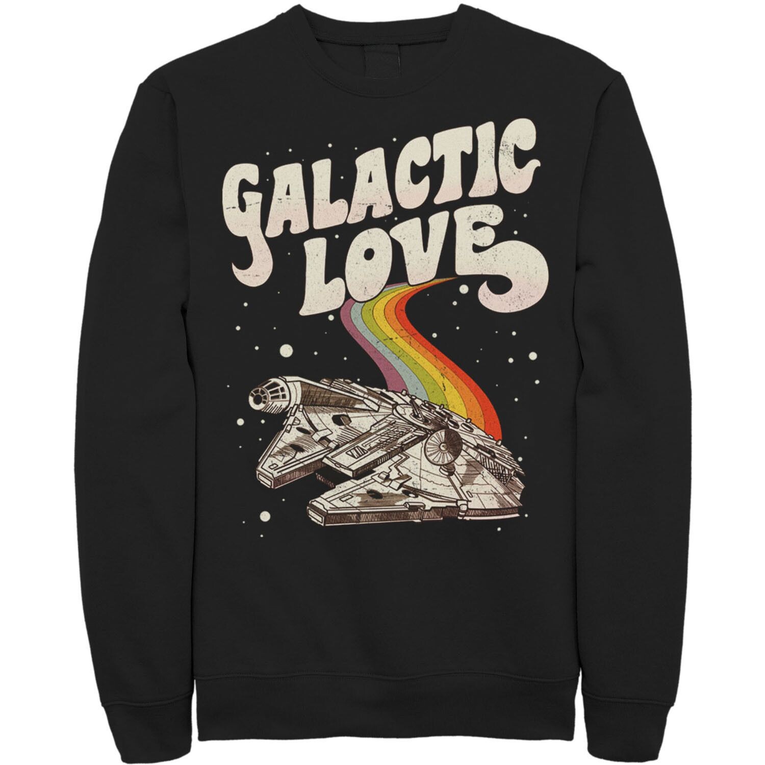 

Мужской свитшот Star Wars Pride Millennium Falcon Galactic Love, Black Licensed Character, черный