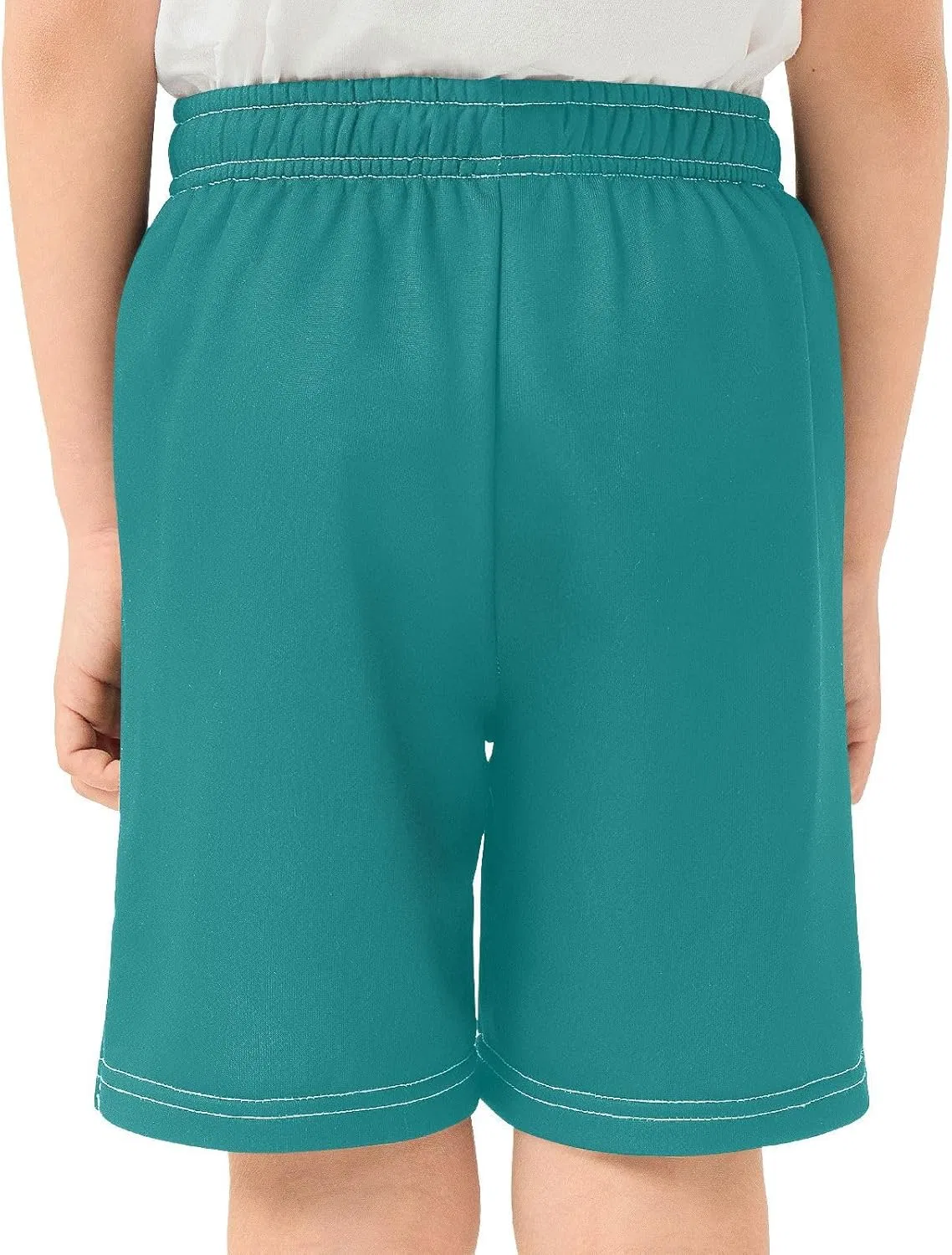 Спортивные шорты для мальчиков Plaaee, Teal Solid Color — фото 4
