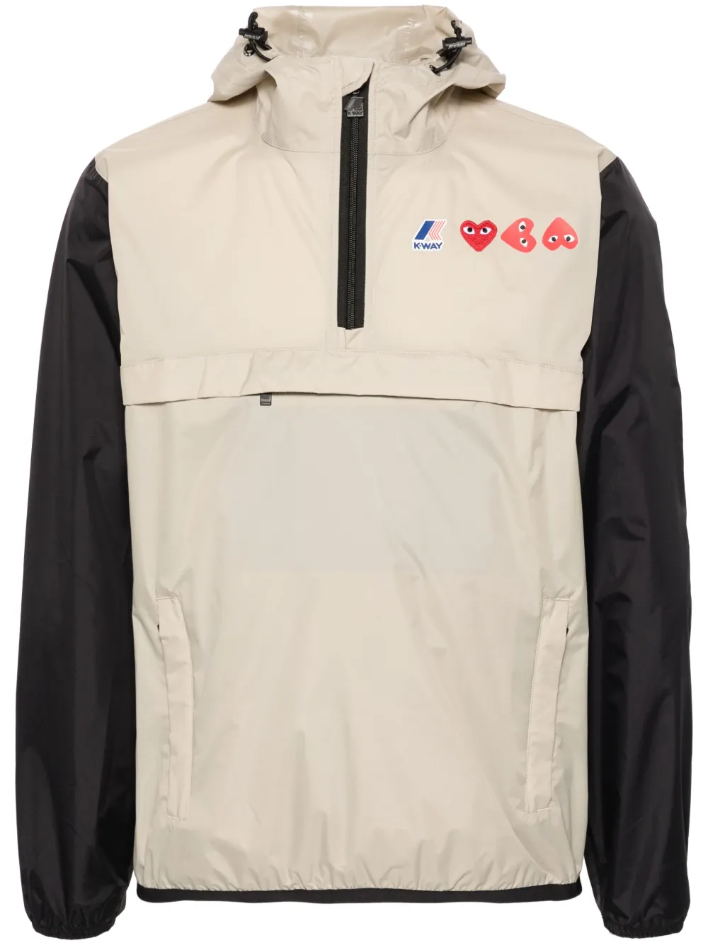 

Легкая куртка heart из коллаборации с k-way Comme Des Garçons Play, нейтральный