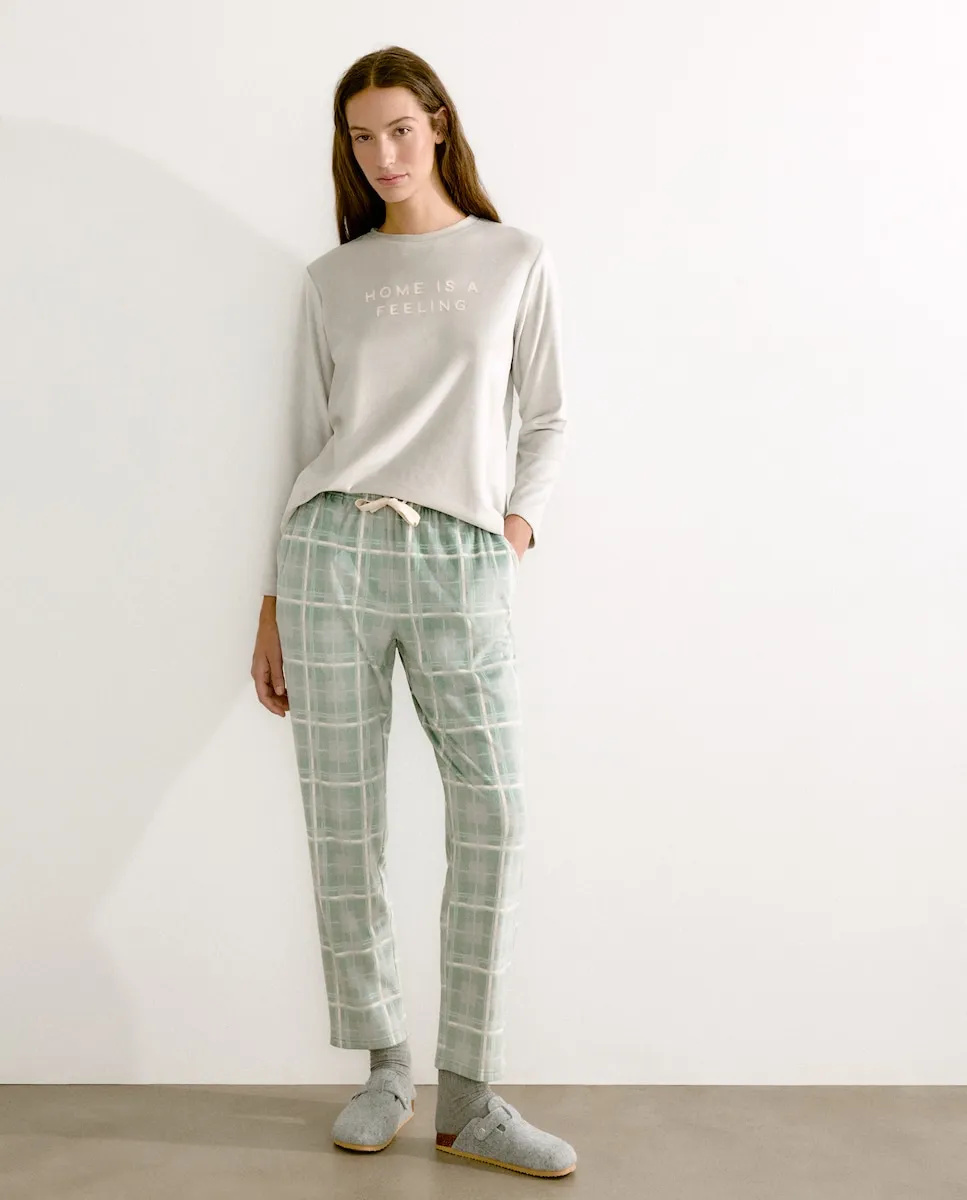 

Женская пижама с рисунком, полностью Énfasis, светло-серый