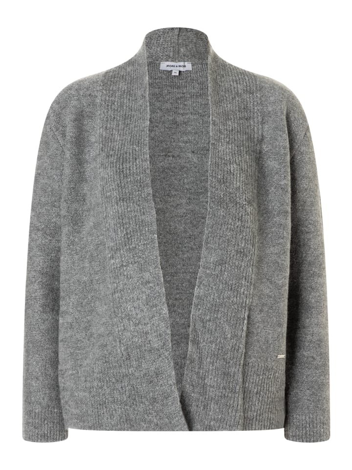 

Кардиган с открытым передом в теплом сером меланжевом цвете More & More