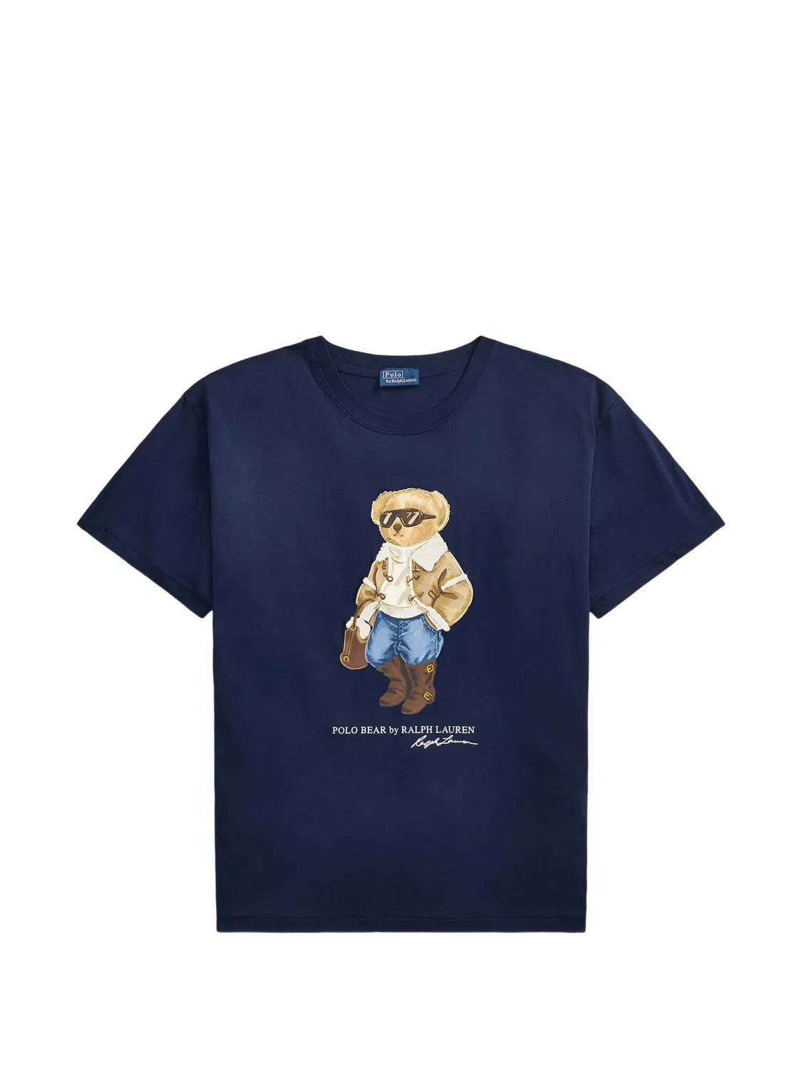 Футболка Polo Bear хлопковая синяя Polo Ralph Lauren, синий