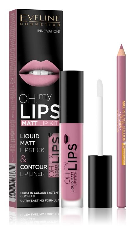 

Комплект для губ Eveline Cosmetics OH! my LIPS Matt, 03 Rose Nude
