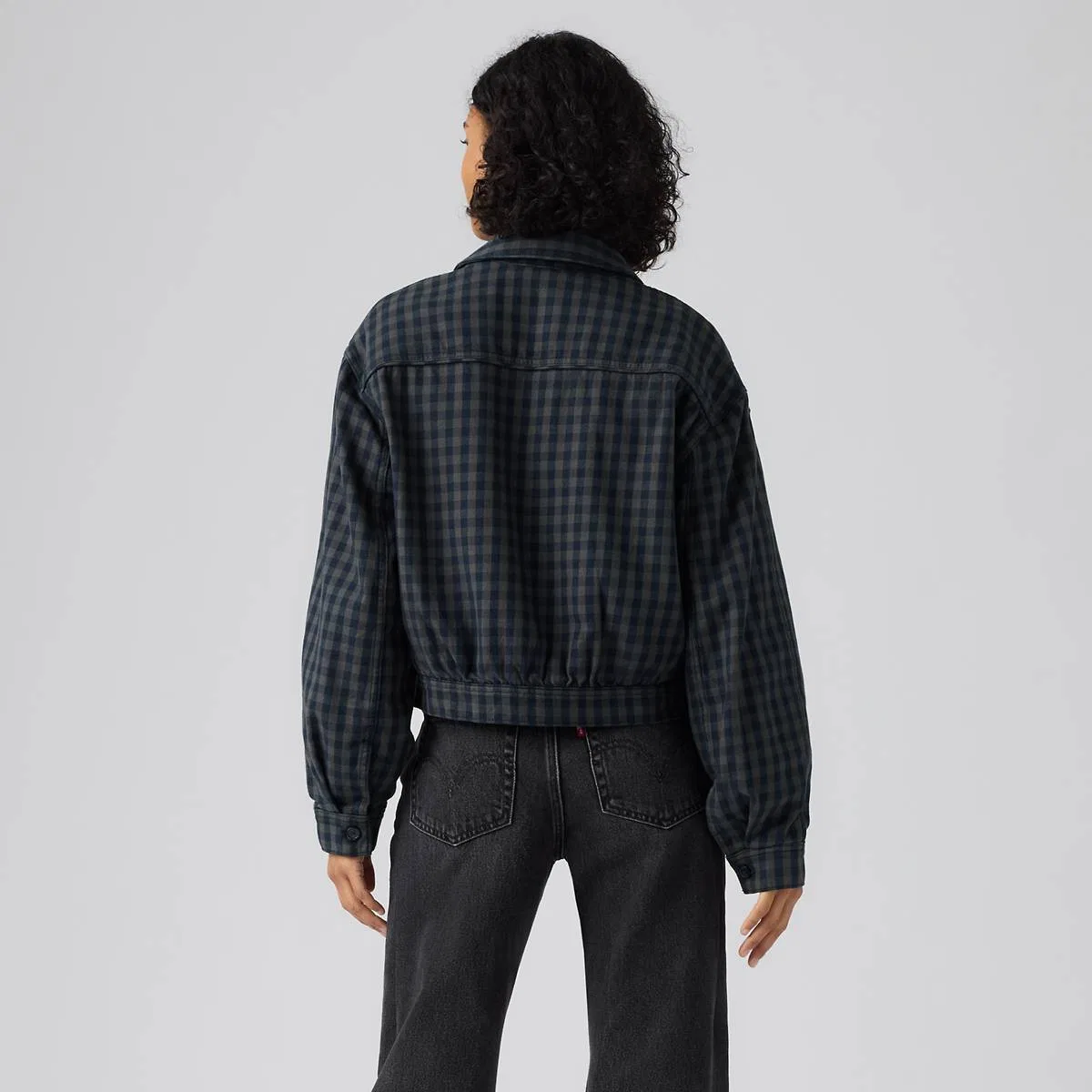 Куртка Dani в стиле вестерн Харрингтон Levi's, Phoebe Check Magnet - Blue — фото 4
