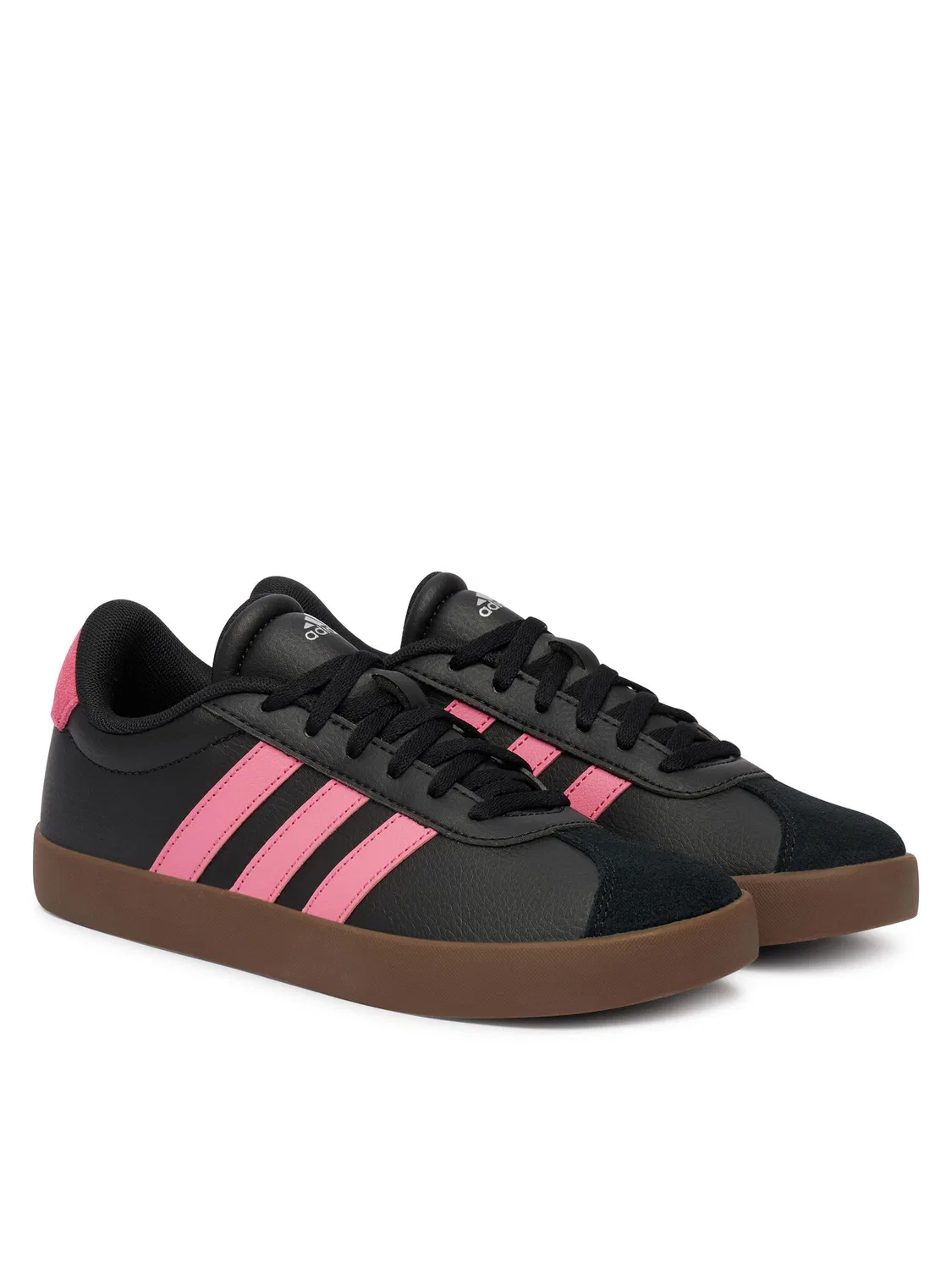Кроссовки для девочки Vl Court Shoes Adidas, черный — фото 2
