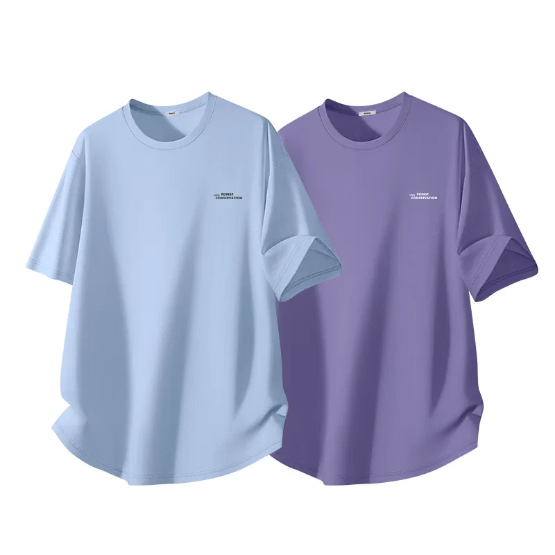 Детская футболка с принтом Heavyweight 100% Cotton MINISO, Glacier Blue Purple