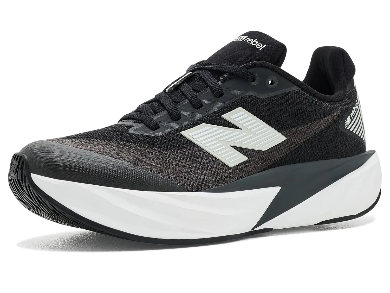 Кроссовки FuelCell Rebel Lace (для детей постарше) New Balance Kids, Black/White