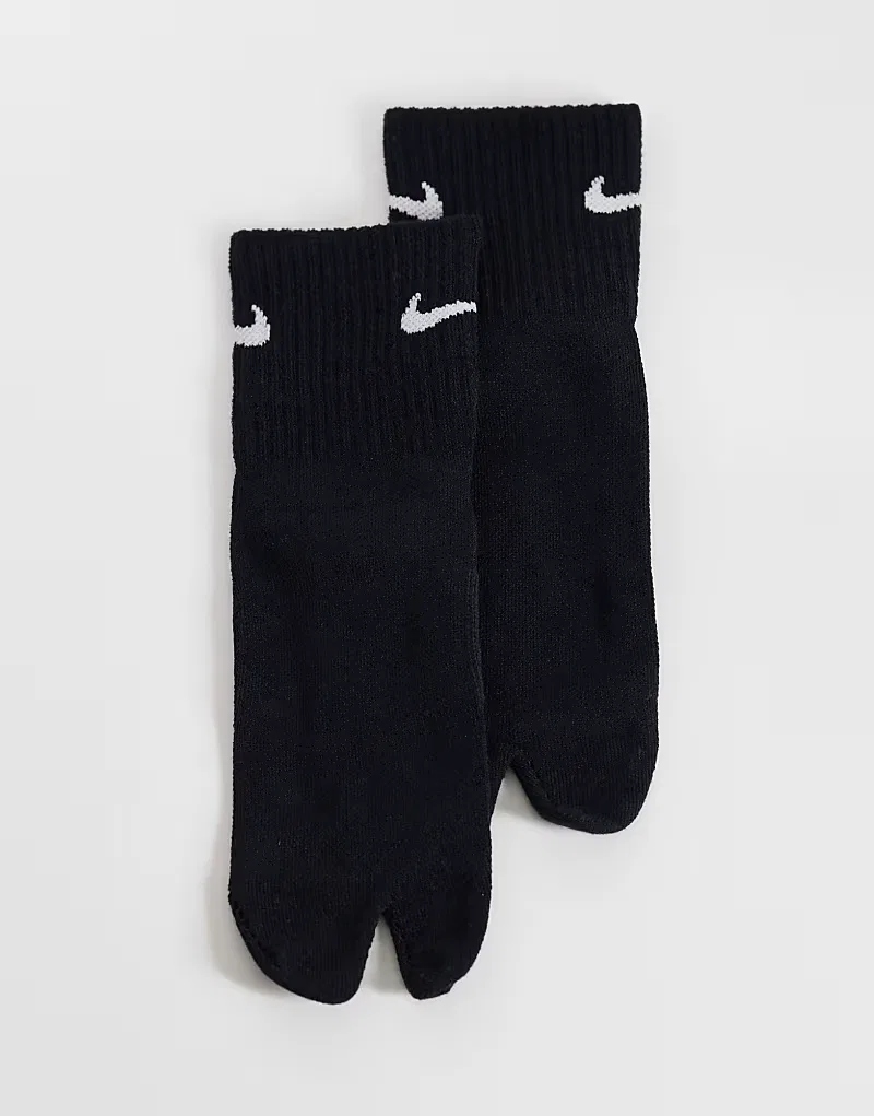 Легкие короткие носки-таби Nike Everyday Plus, черный
