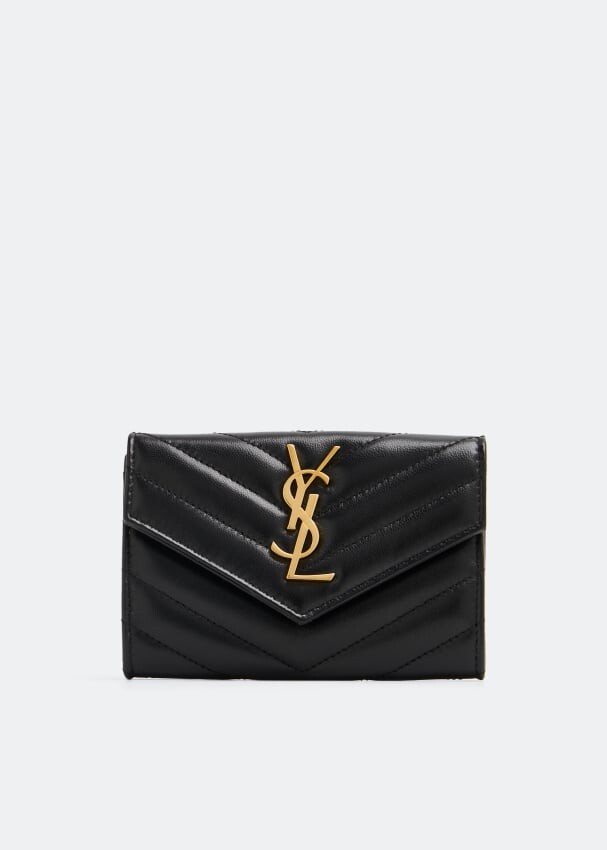 

Кошелек SAINT LAURENT Cassandre small envelope wallet, черный