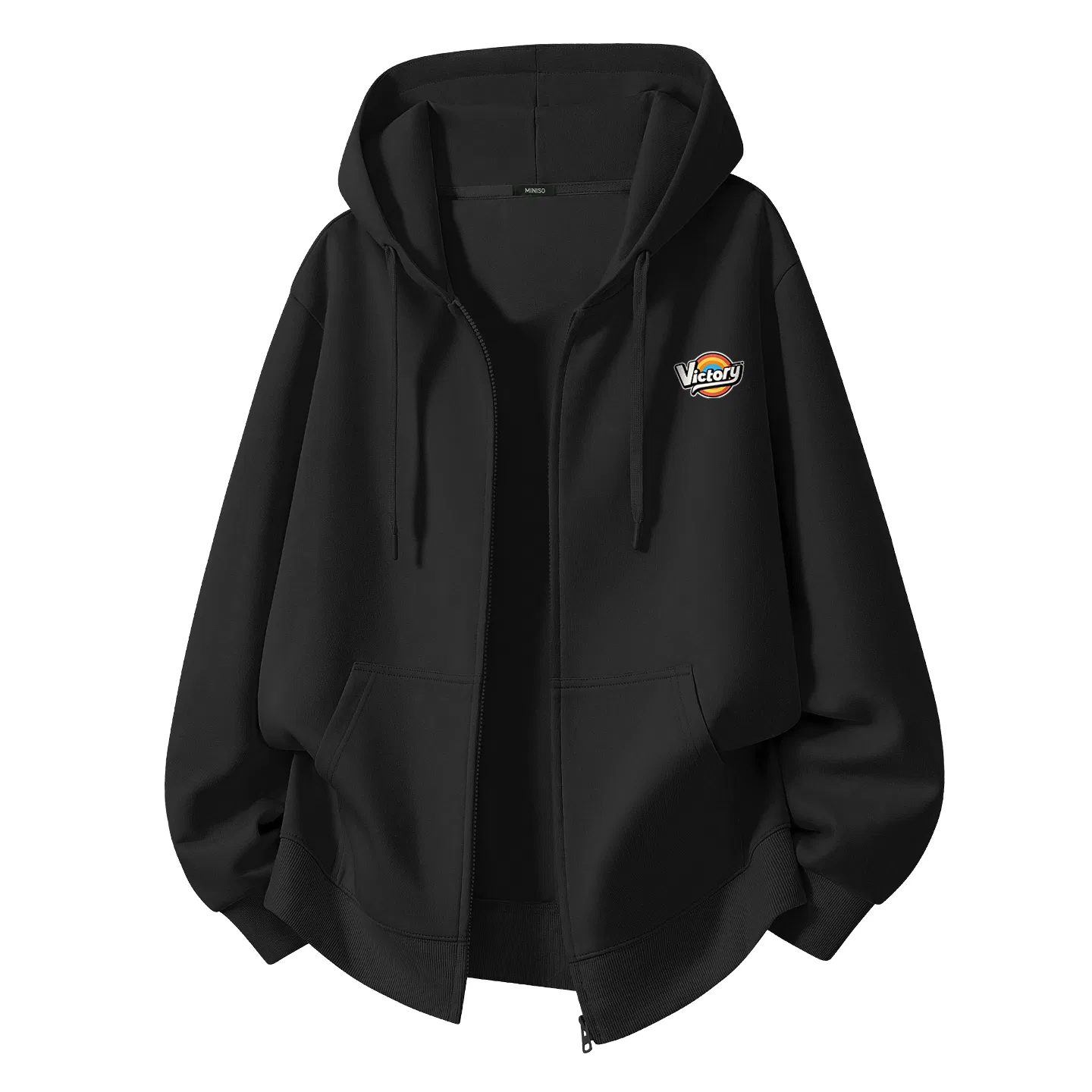Детский худи с капюшоном MINISO, Spring Fall Black (Mb Fiery Honor Chest Logo)