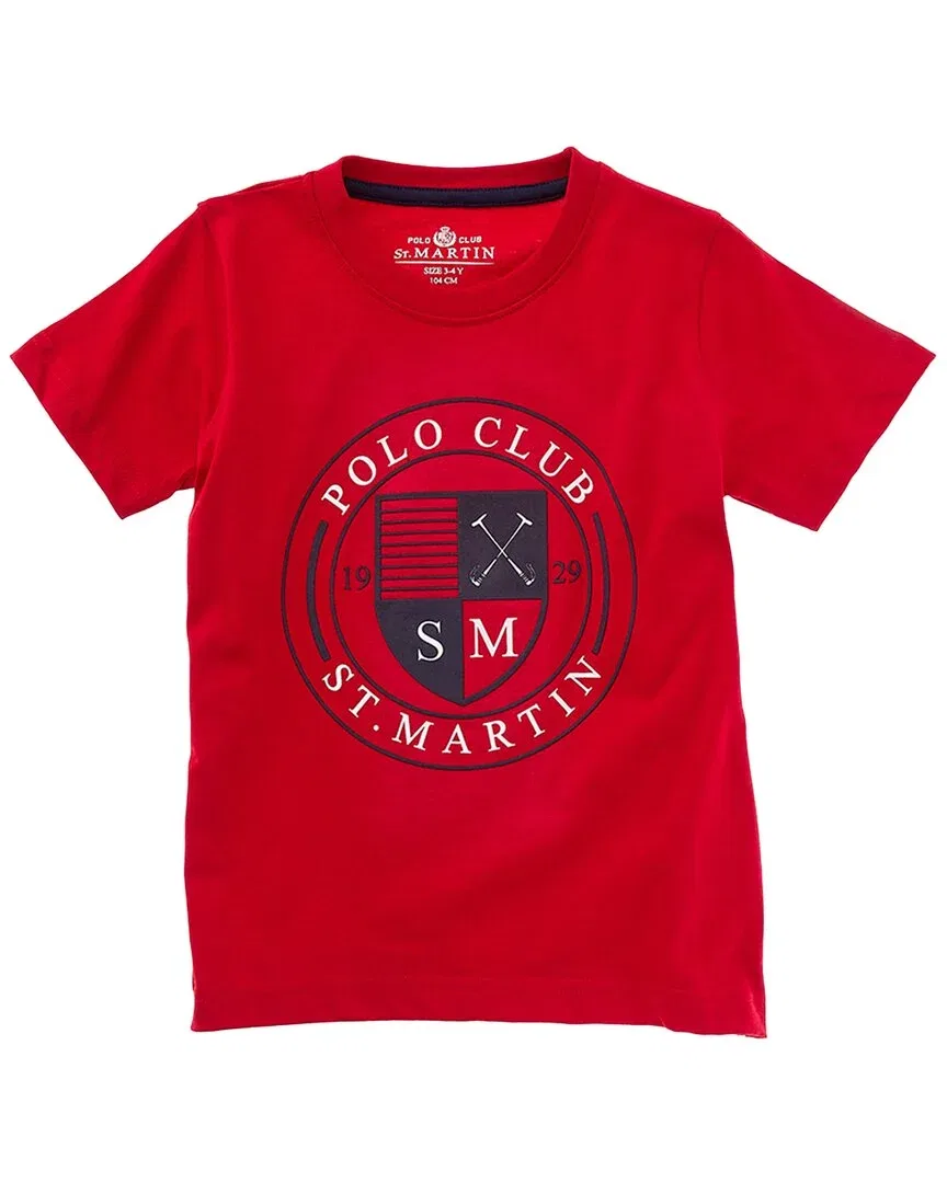 Детская футболка с принтом Polo Club St. Martin, красный