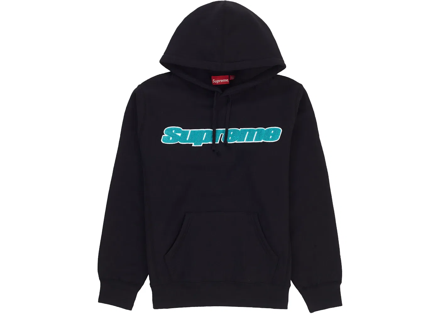 Мужская худи с принтом Supreme Chenille Hooded Sweatshirt, Black