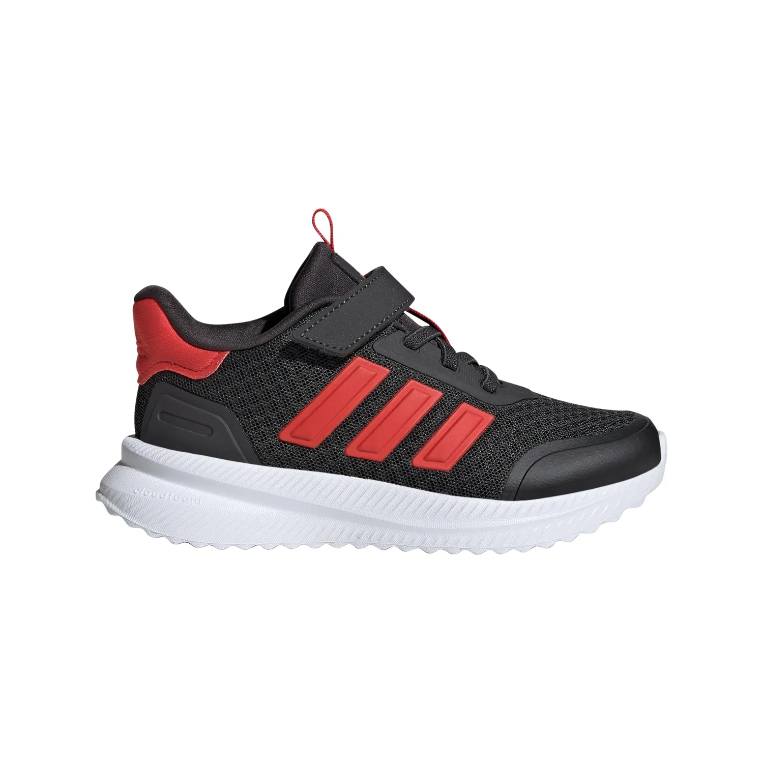 Детские кроссовки для мальчиков с полосатым принтом X_plr Shoes Kids Adidas, Carbon Red Brilliant White — фото 2
