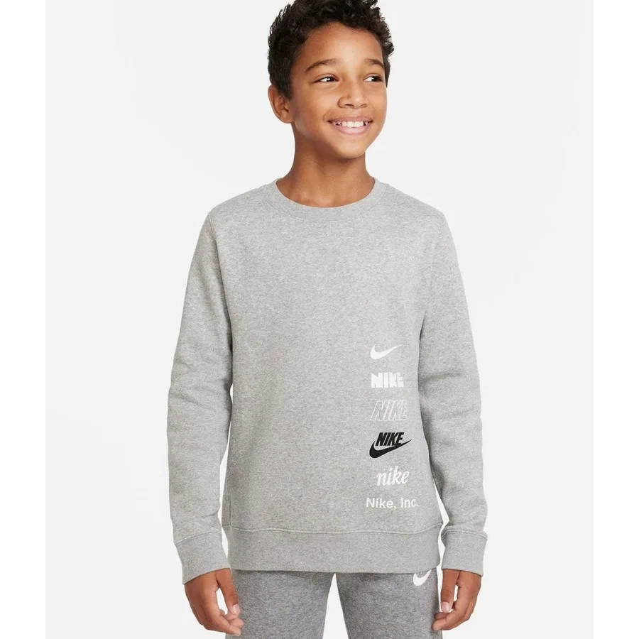 Детский свитшот с длинным рукавом Sportswear Pullover Nike, Серый