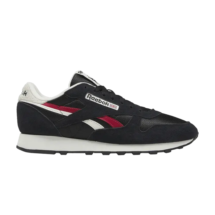 

Кроссовки Reebok Classic Leather 'Black Flash Red', черный