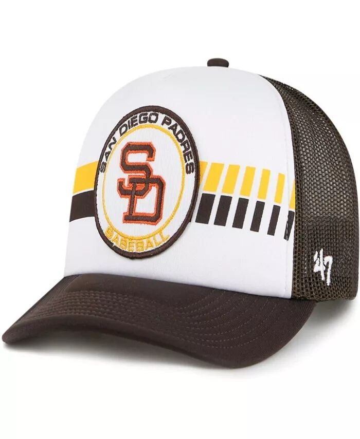 

47 Brand Мужская коричневая шляпа San Diego Padres Cooperstown Collection Wax Pack Express Trucker Adjustable '47 Brand