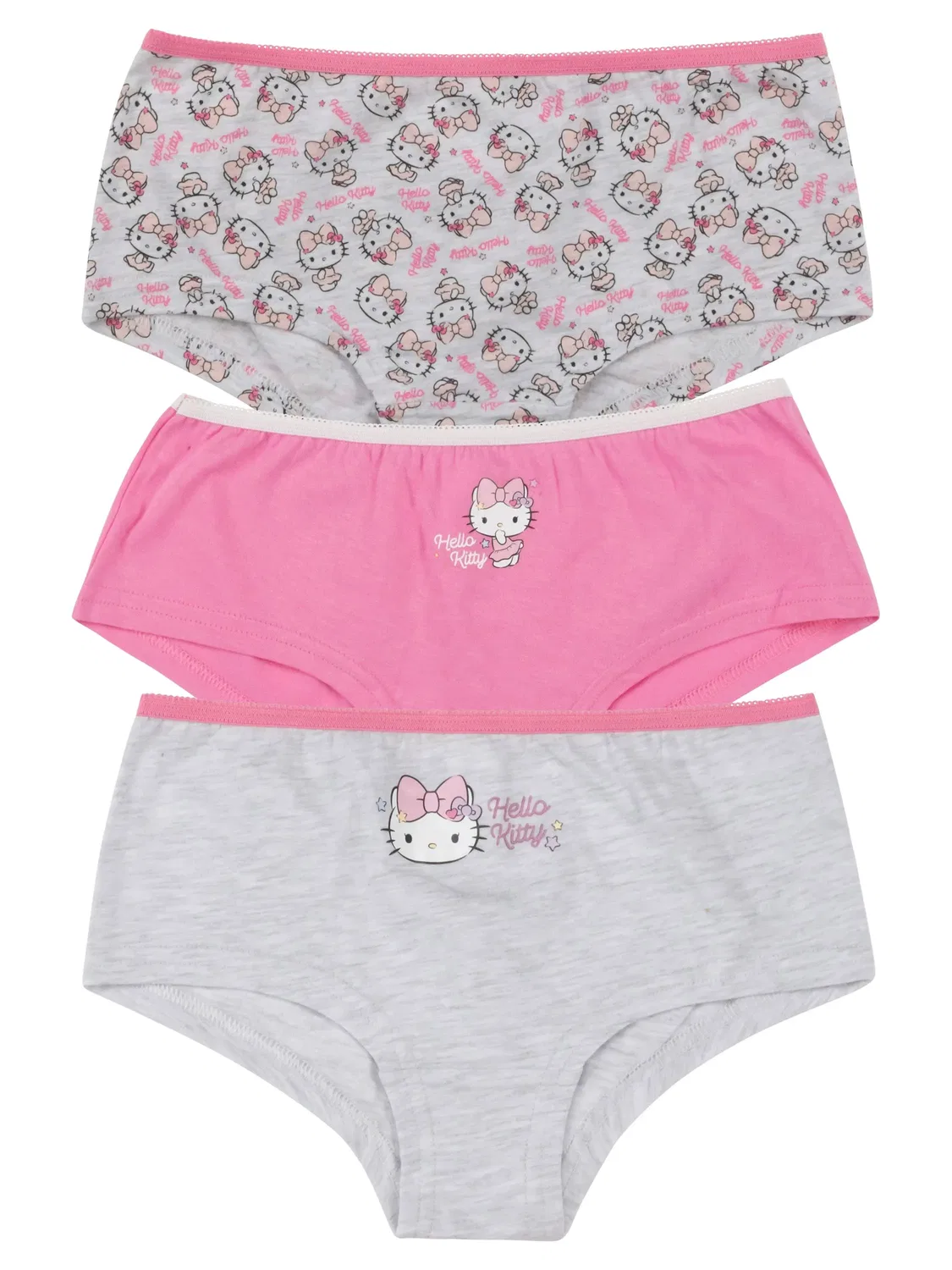 Трусы-слипы комплект из 3 штук Hello Kitty, серый