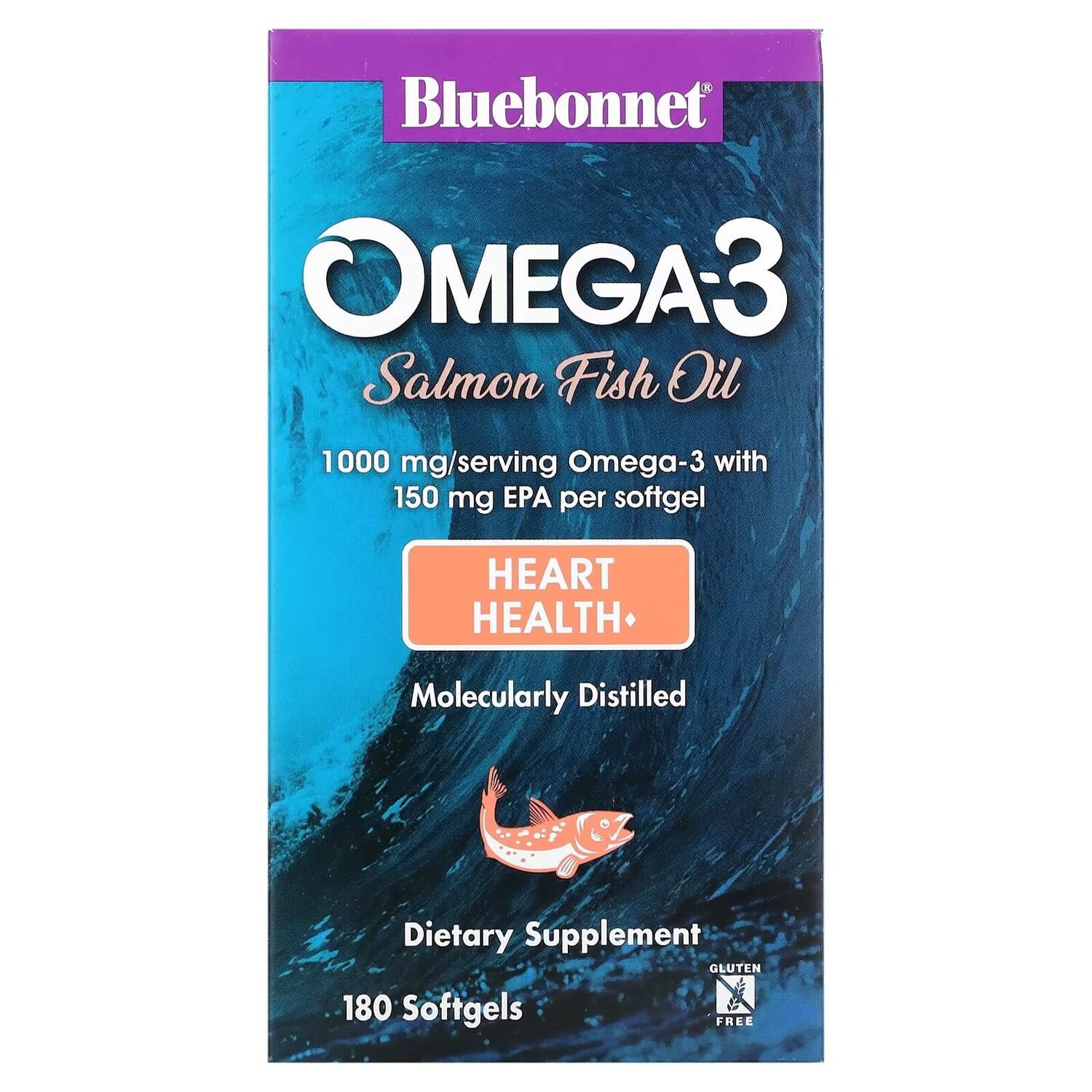 

Омега-3 из жира лосося 1000 мг Bluebonnet Nutrition, 180 капсул