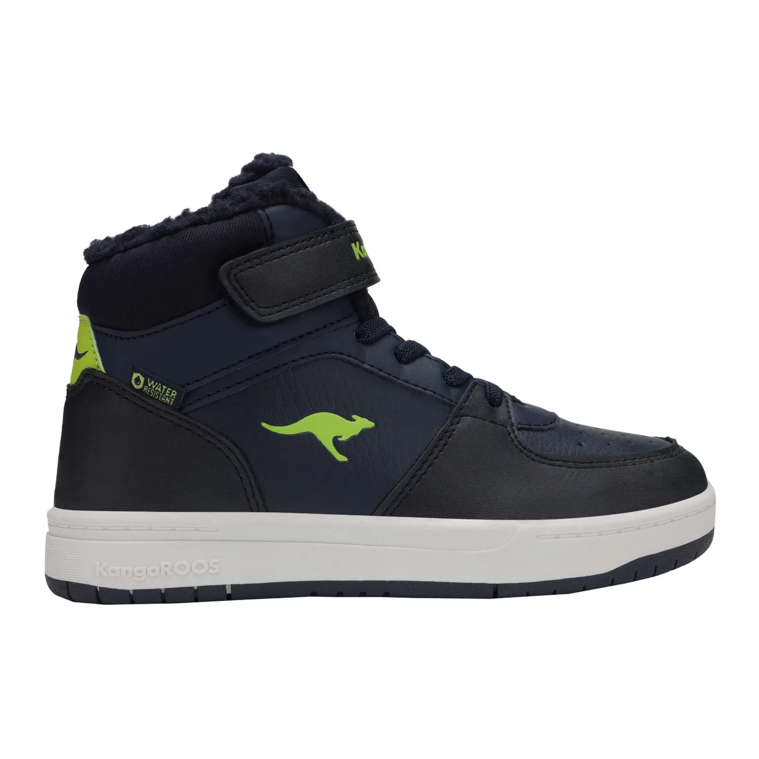 Детские зимние кроссовки водонепроницаемые KangaROOS, Dark Navy/Lime — фото 2