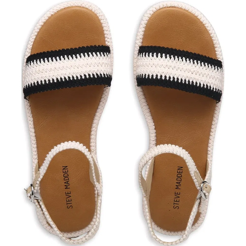 Детские сандалии J-Caprio Steve Madden, Black/Cream Crochet — фото 4