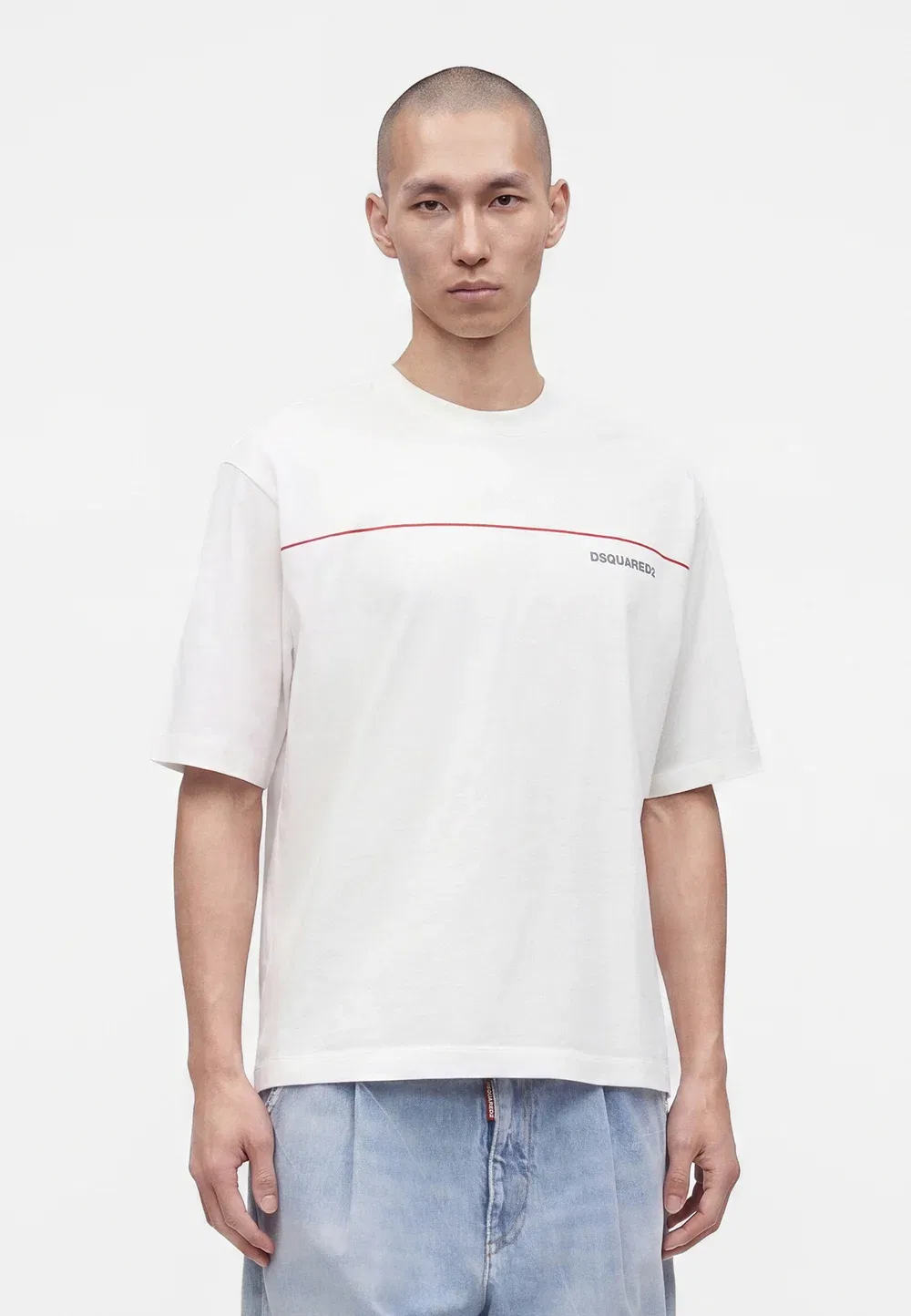 Футболка свободного кроя с принтом Dsquared2, White