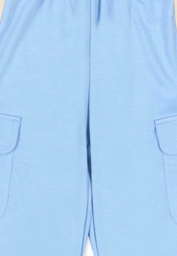 Брюки полосатые Palm Angels light blue, светло-голубой — фото 3