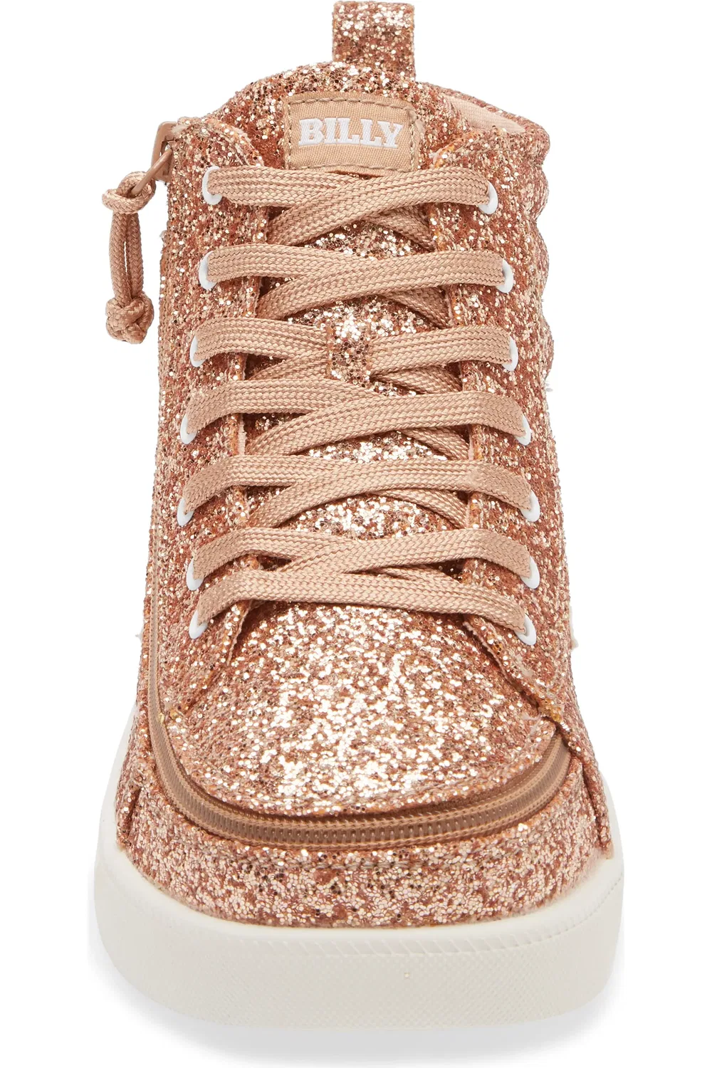 Кроссовки детские с блестками Billy Classic Glitter High Top BILLY Footwear, Rose Gold — фото 4