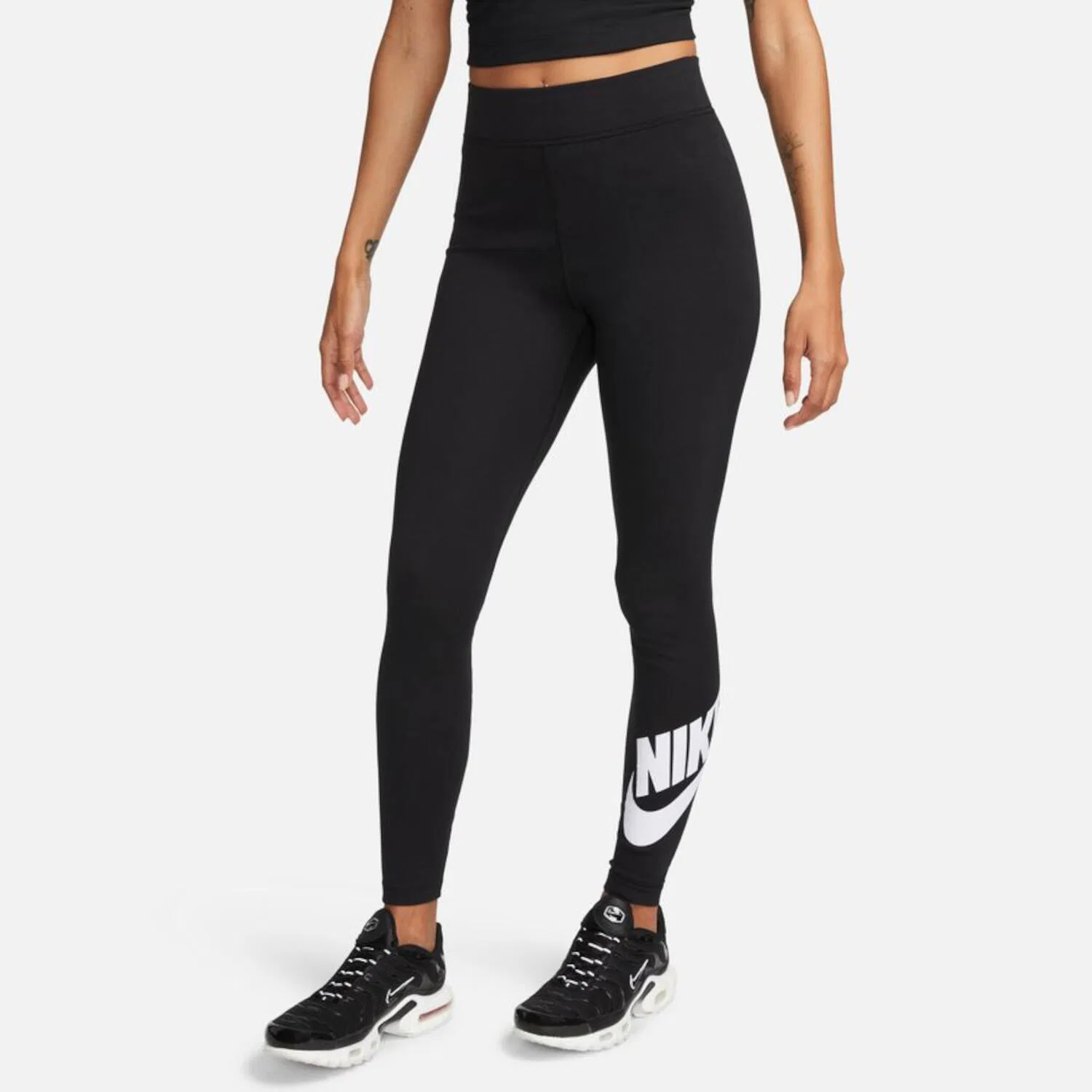 Женские леггинсы с высокой посадкой Classics High-Waisted Graphic Nike, Schwarz