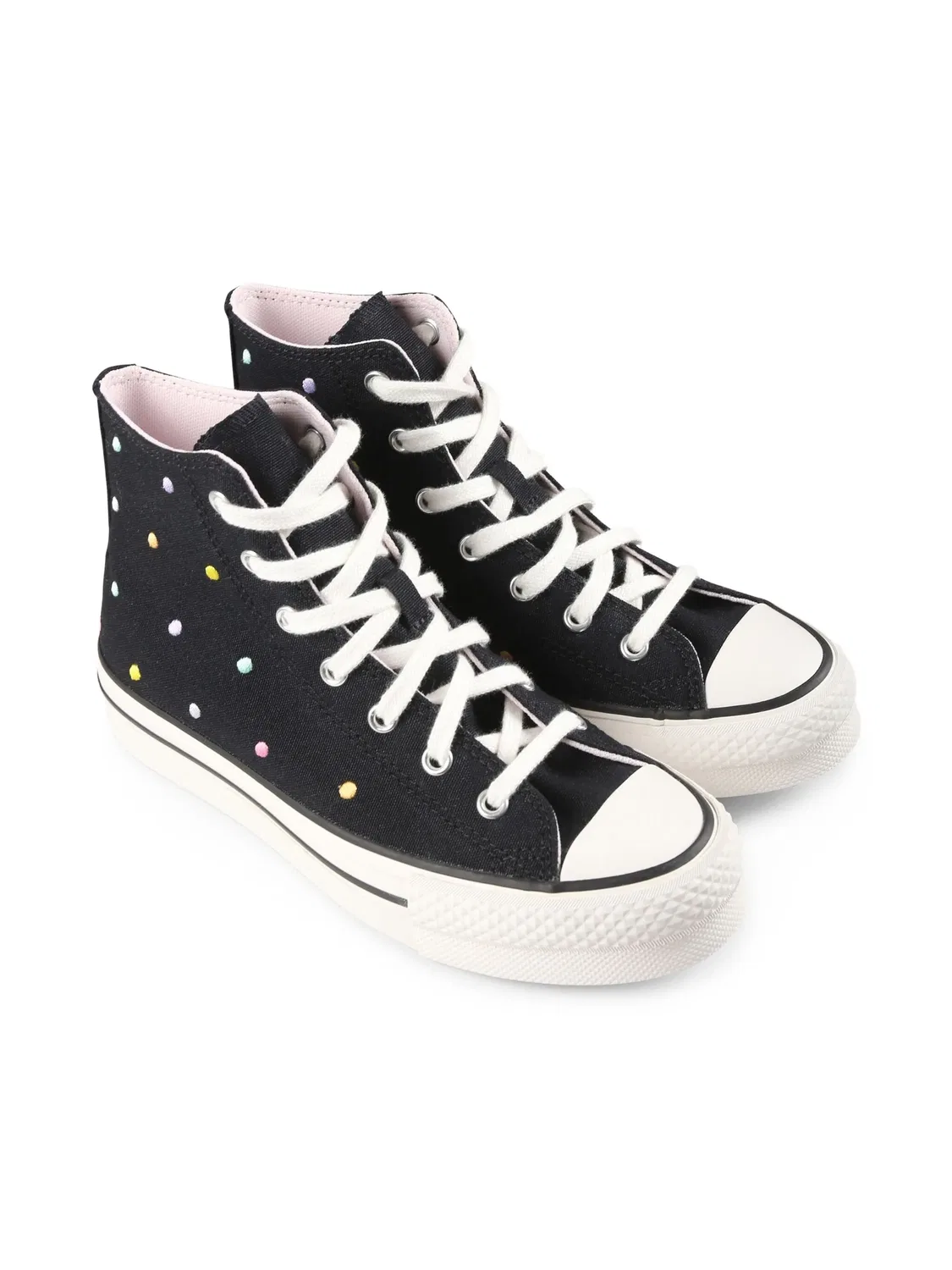 Converse Кеды Chuck Taylor All Star черные в горошек