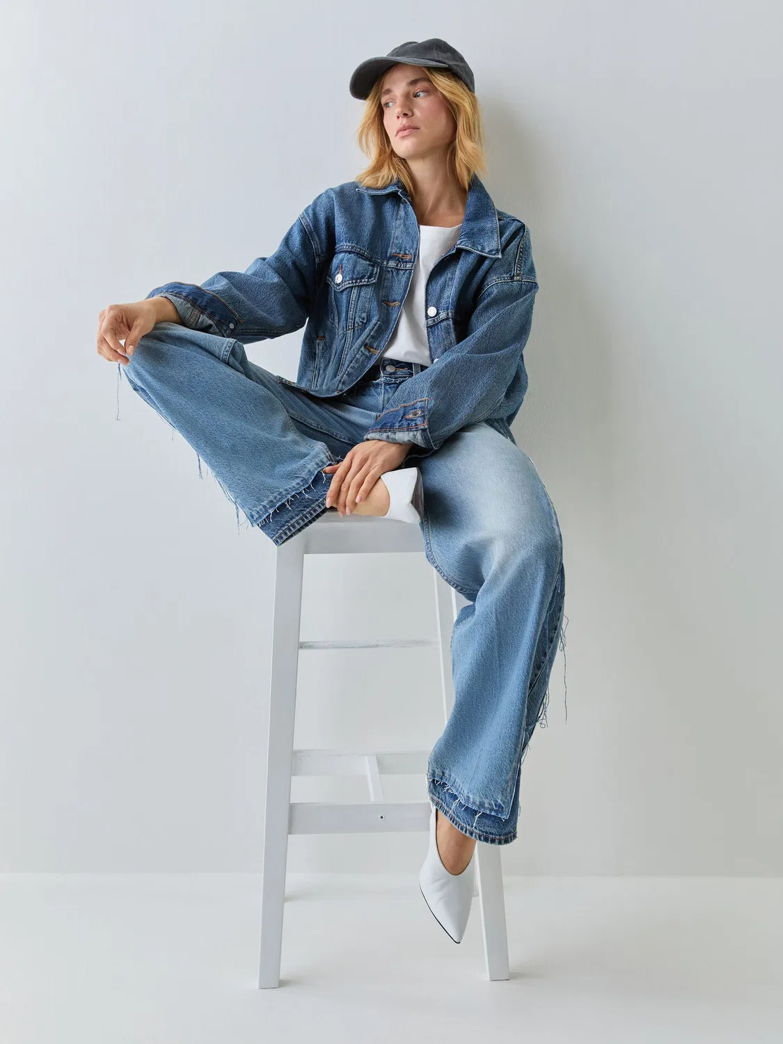 Джинсы низкой посадки свободного кроя Upon Reflection Blue Levi's, голубой — фото 2