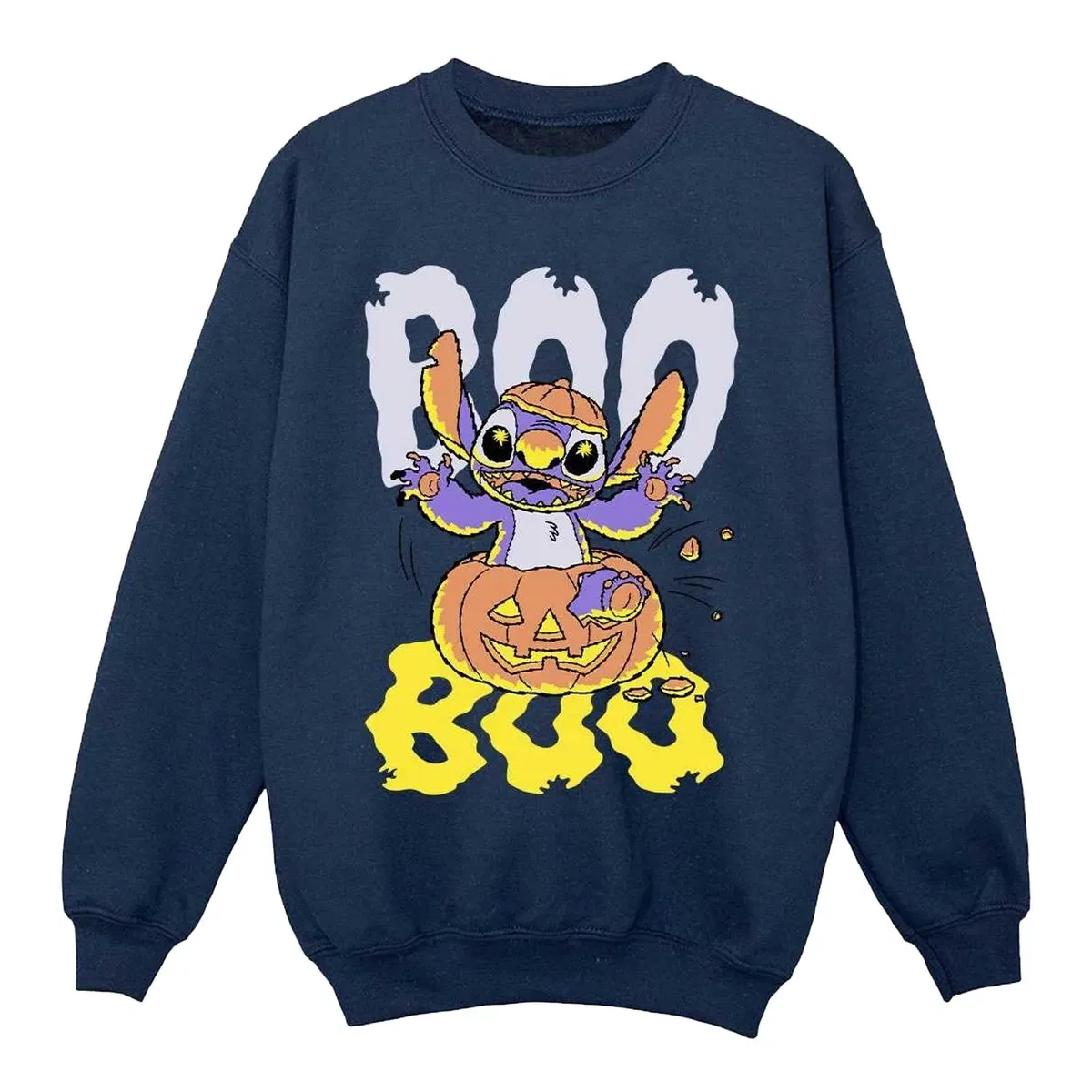 Свитшот с принтом Boo pumpkin Lilo & Stitch, Navy