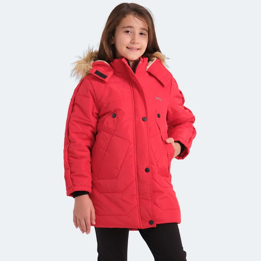 Детский пуховик с капюшоном Camron Slazenger, Красный