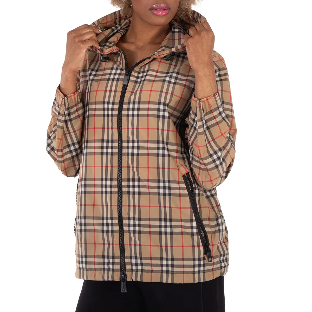 Куртка с принтом Vintage Check и кулиской Burberry, Archive Beige Ip Chk