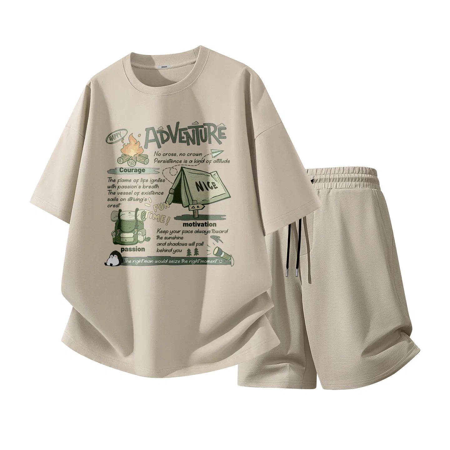 Детский спортивный костюм из хлопка MINISO, Khaki