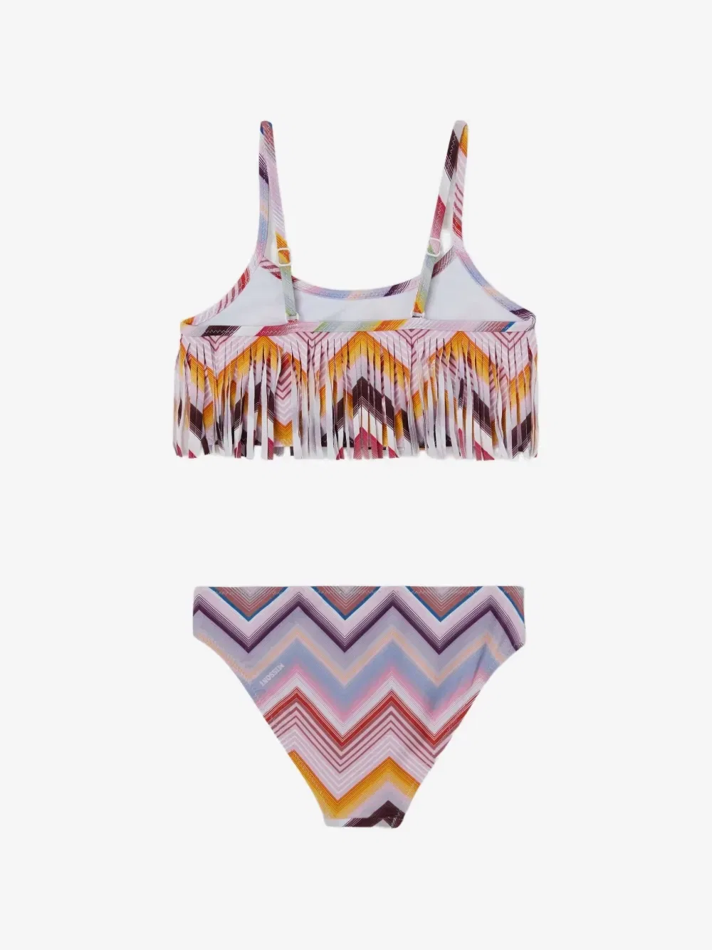 Бикини в зигзаг с бахромой Missoni Kids, розовый — фото 2