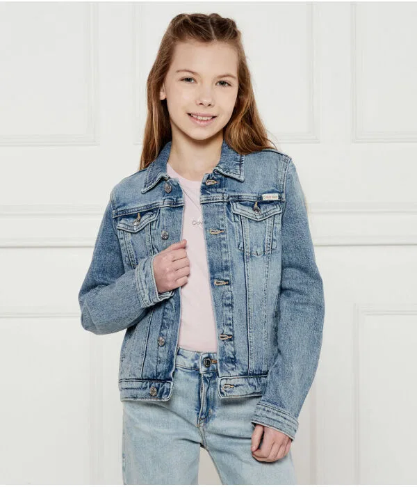 Детская джинсовая куртка для девочек Calvin Klein Jeans, синий