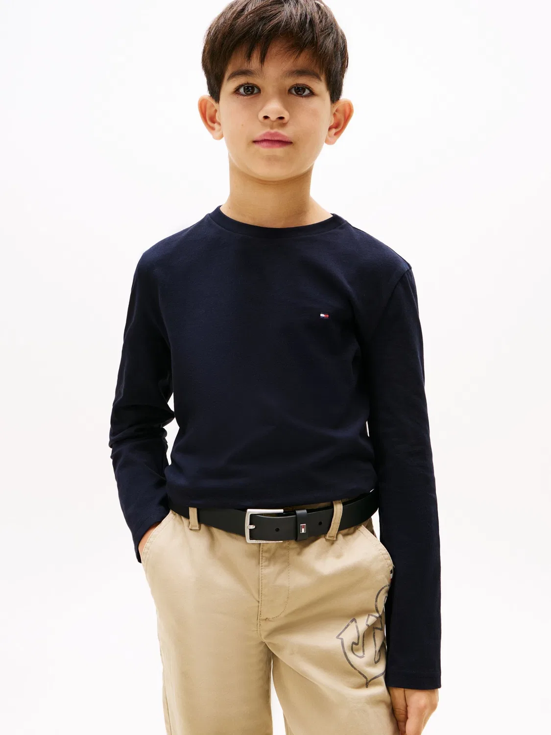Футболка с длинным рукавом 2 шт Tommy Hilfiger, синий/белый — фото 4