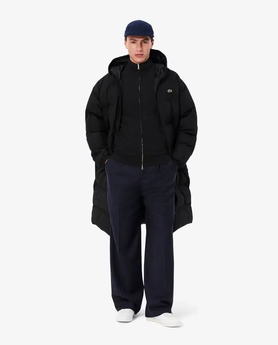 Свитер мужской Lacoste с высоким воротником на молнии, из органического хлопка, Negro — фото 4