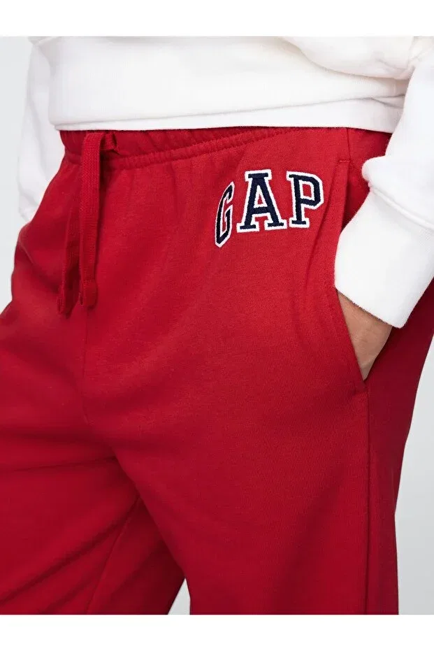 Детские спортивные штаны для мальчиков с принтом Basics Gap, Red-006 — фото 2