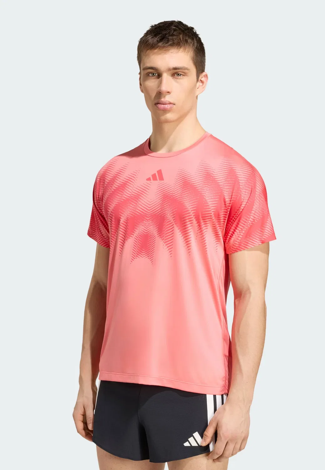 Спортивная футболка Adidas Performance Shirt Adizero Aspyre малинового цвета — фото 2