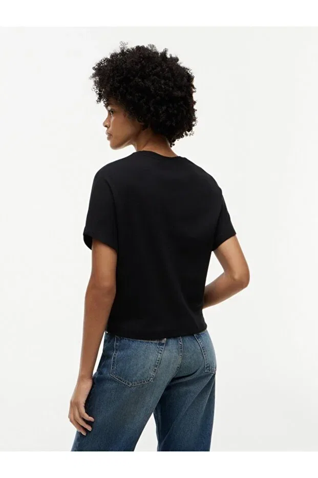 Женская футболка с коротким рукавом Cody Reg Batwing C-Nk SS Tee Tommy Hilfiger, Black — фото 3