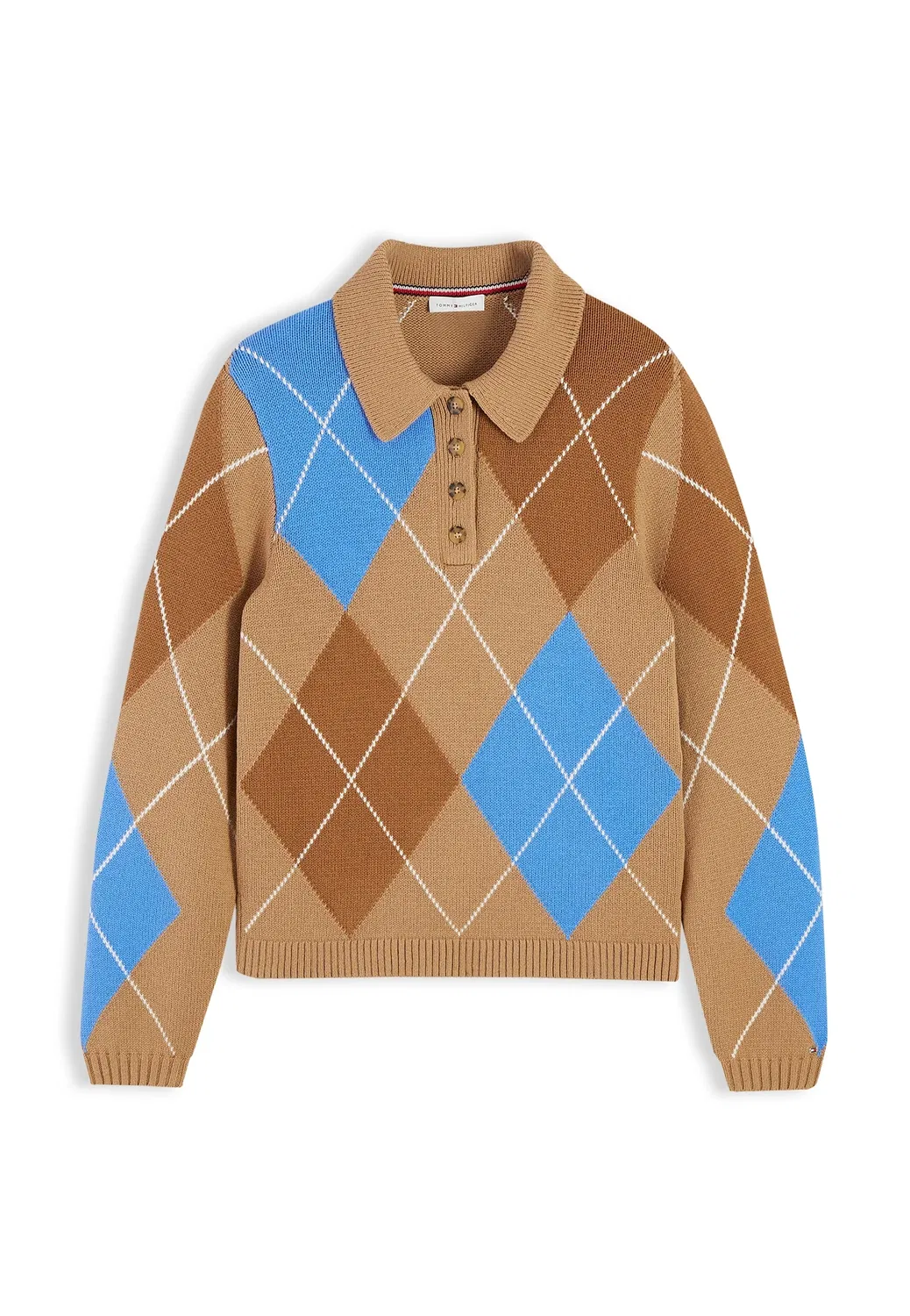 Футболка с длинным рукавом в стиле «аргайл» Tommy Hilfiger, Safari Canvas Argyle — фото 4